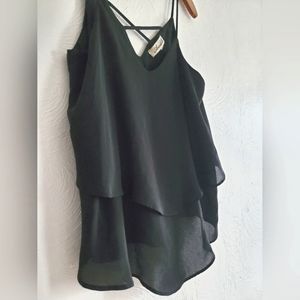 Annabella- Flowy Criss-cross Back Tank- size S